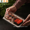 Plato/bandeja de sushi de sushi de alimentos desechables biodegradables